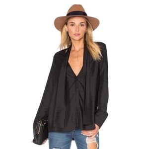 Stylestalker Button Up Neckline Tie Aspen Top